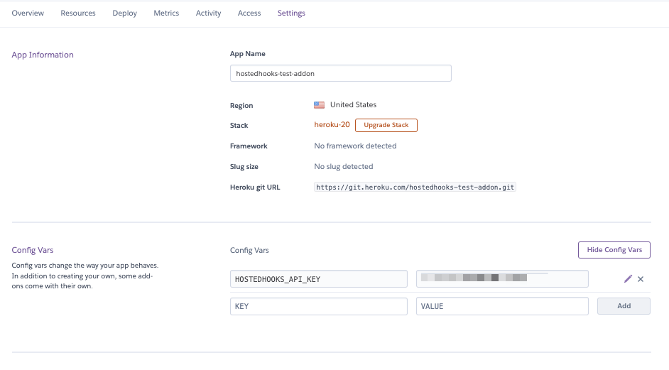 webhooks heroku integration